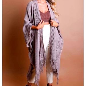 Boho Taupe Cardigan NWOT